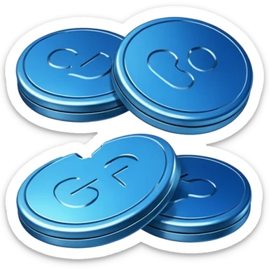 blue coins credit pack sticker