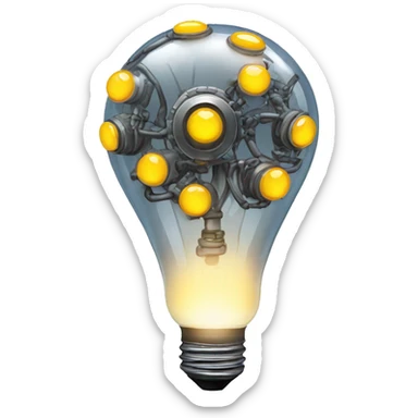 IA chatbot lightbulb sticker
