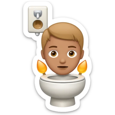 Person in a toilet sticker