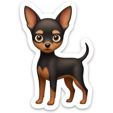Mini pincher black and brown sticker
