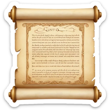 quest hunt scroll sticker