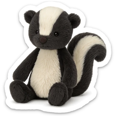 cute baby skunk jellycat stuffed plushie sticker