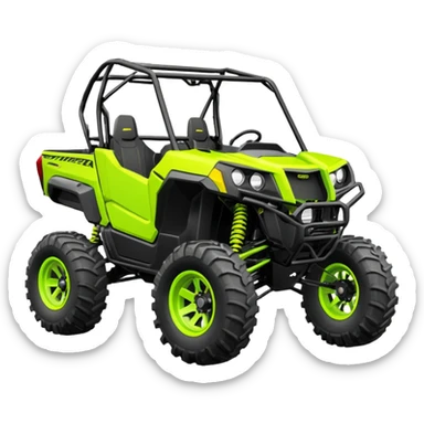 neon yellow green pioneer 500 side by side sticker