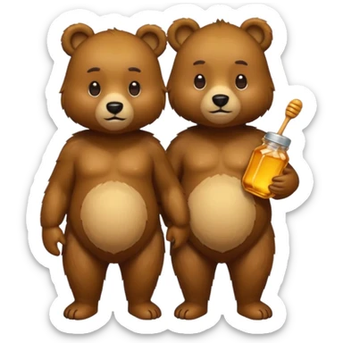Bear couple sticker