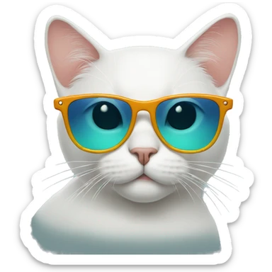 Cat with sunglasses sticker