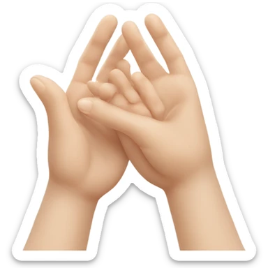 Tips of fingers touching other persons fingers  sticker