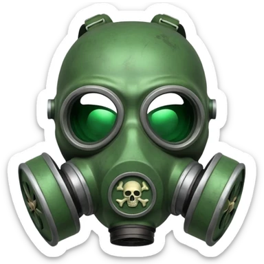 make my emoji for a twitch chat channel the streamer is me toxic shots incorporate the toxic in the emoji  inlucde a gas mask sticker