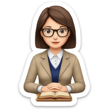 librarian at desk sticker