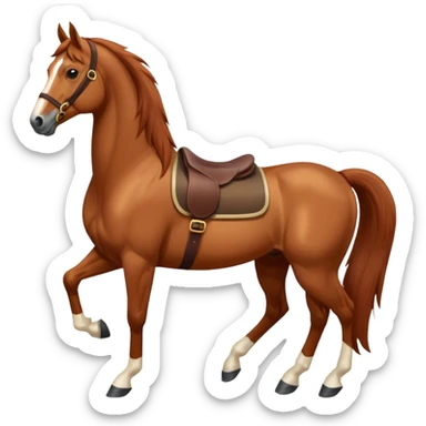 A chestnut horse without markings sticker