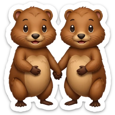 beavers in love sticker