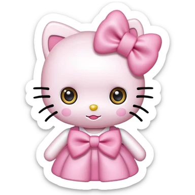 light pink dollette hello kitty  sticker