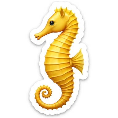 Yellow Sea horse sticker