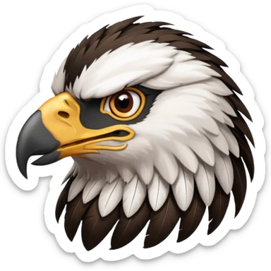 Eagle head emoji,use black theme, I dun want the white part  sticker