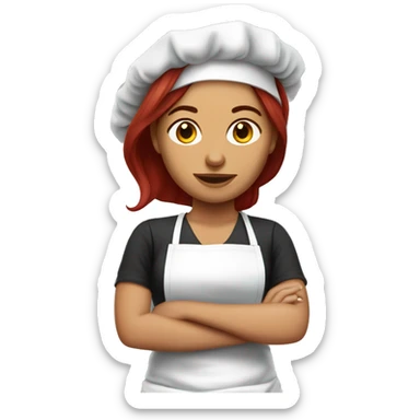Dark straight red hair Mexican woman cooking birria sticker