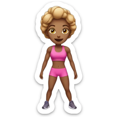 Fitness woman sticker