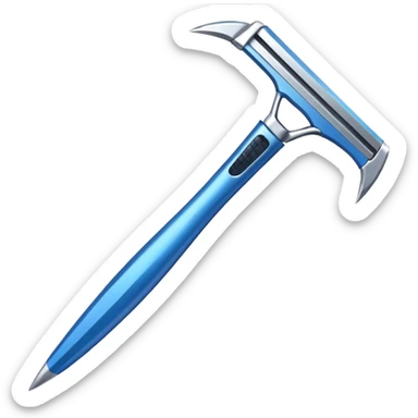 blue razor sticker