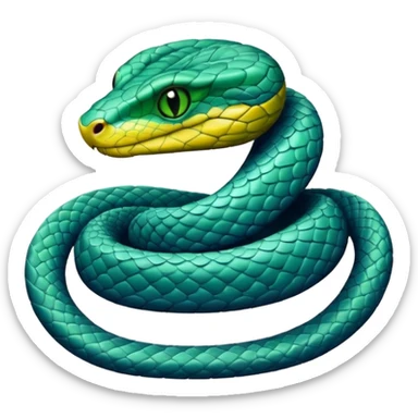 Blue cartoon pit viper sticker