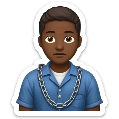 Inmate in chains  sticker