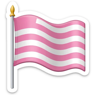 pink and white and pink flag sticker