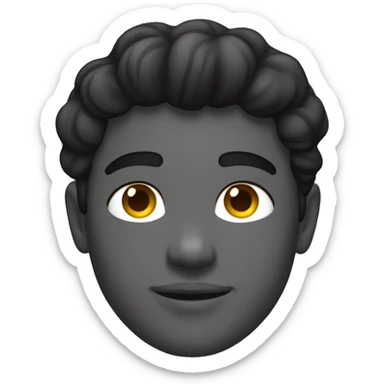 un joven de 18 años con pelo negro, rostro estilo cuadraro y guapo sticker