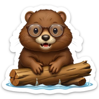 spectacled beaver sticker