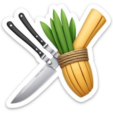 Knife in a sheaf sticker