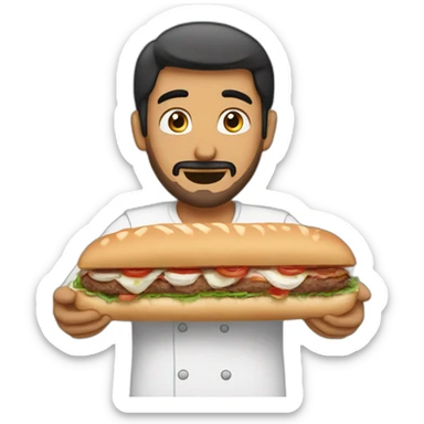 arabic guy in france craving for kebab sticker