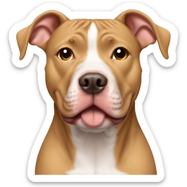 Tan pitbull sticker