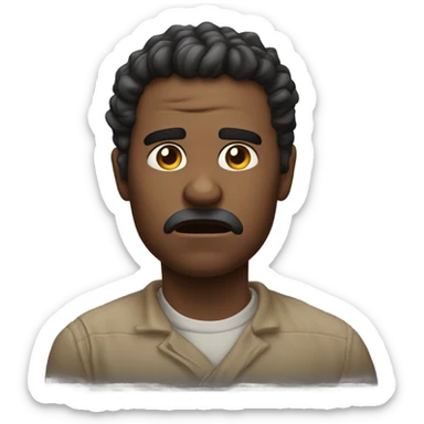 Gritting teeth and taking a deep breath  sticker