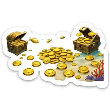 sunken treasure sticker