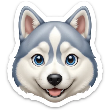 Happy siberian husky sticker