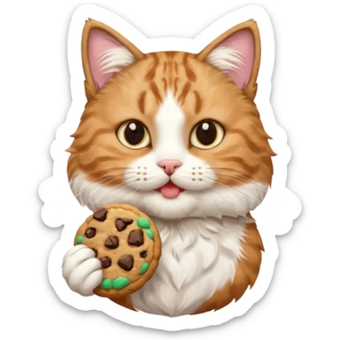 Кот с печенькой во тру sticker