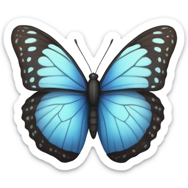 blue butterfly  sticker