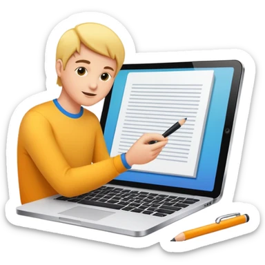 writing blog sticker