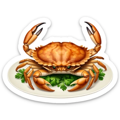 Plate of soft shell crab  sticker