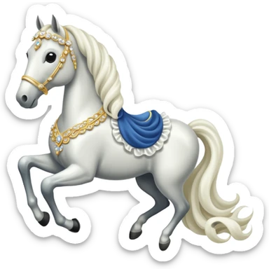 horse with a bridal train sticker