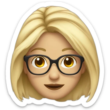 Rubia con gafas sticker