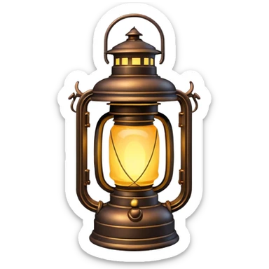 Isolated, 3D rendering, realistic, Lantern sticker