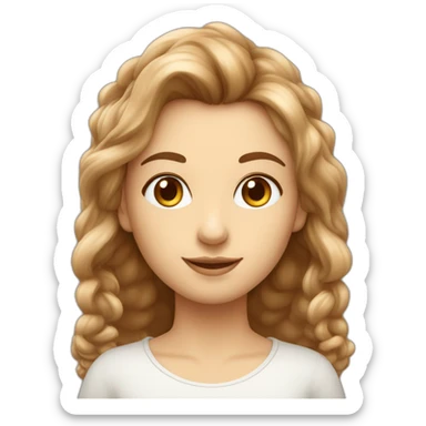 fée avec les cheveux chatain et la peau beige avec les yeux noisette sticker