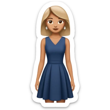 a chic person in a dress sticker