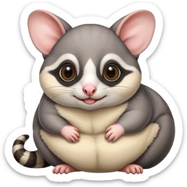 fat really fat sugar glider  sticker