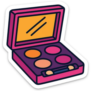 pink makeup palette sticker