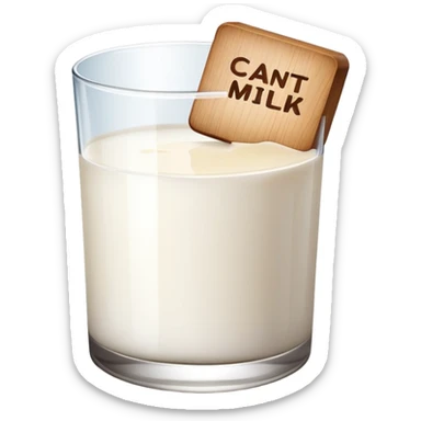 Milk with a block sign on top of it "cant milk those" sticker