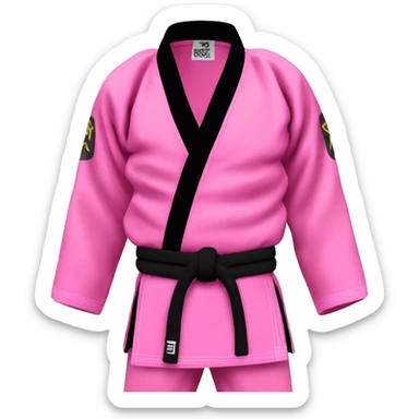 Pink jiu jitsu gi sticker