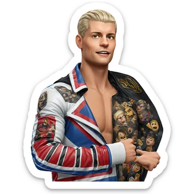 realistic tattoo of a boy sticker