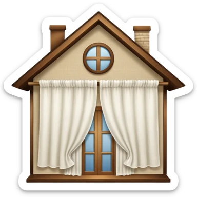 house Curtain sticker
