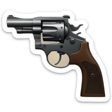 Revolver gun sticker