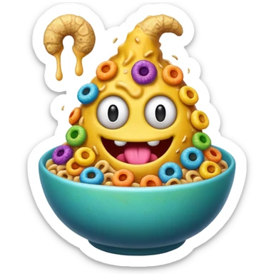  Emoji Vomit cereal monster  sticker