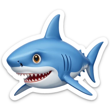 Shark with star eyes emoji sticker