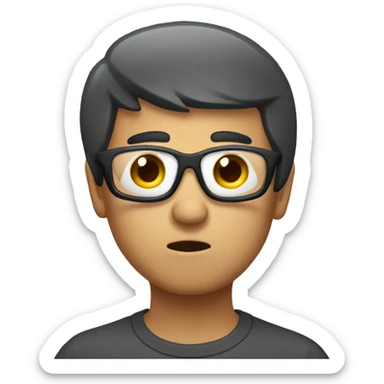 Impatiently looking at watch sticker